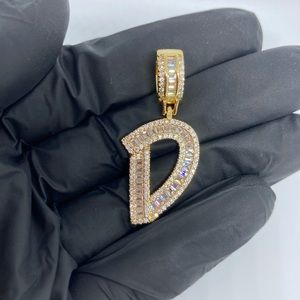 18k Gold Letter D Initial Pendant Necklace